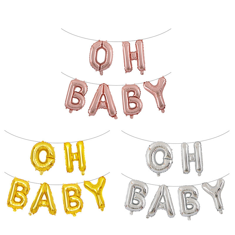 OH BABY Foil Letter Balloon Kit