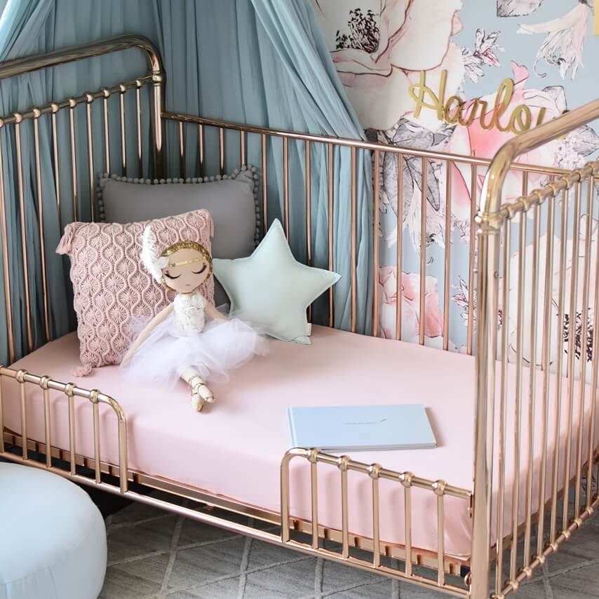 Snuggle Hunny Kids  Fitted Cot Sheet - Lullaby Pink