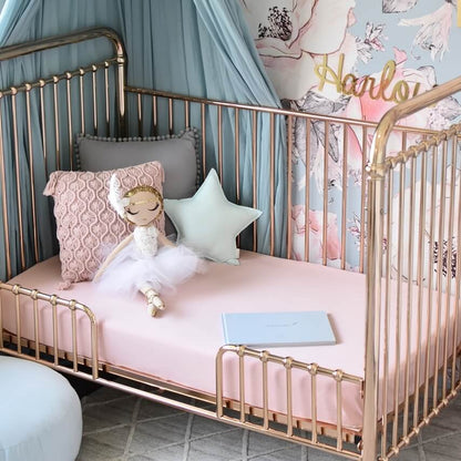 Snuggle Hunny Kids  Fitted Cot Sheet - Lullaby Pink