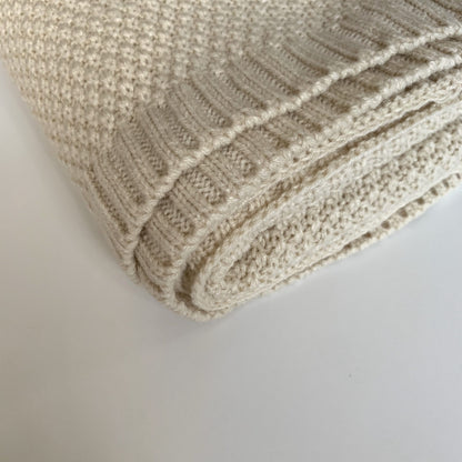 Knitted blanket - Classic - Oatmeal