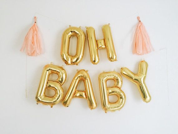 OH BABY Foil Letter Balloon Kit