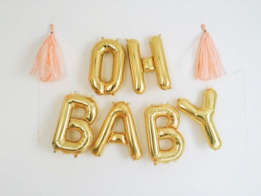 OH BABY Foil Letter Balloon Kit