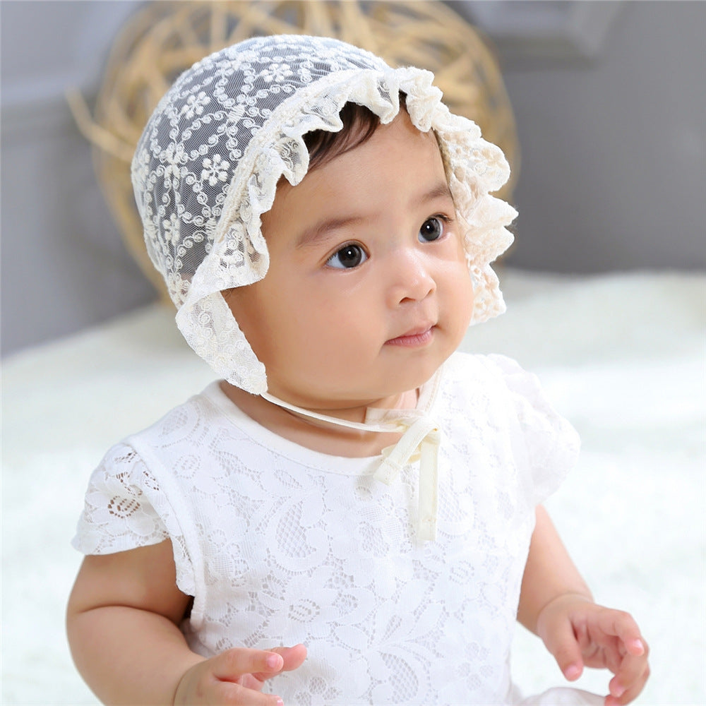 Ivory Lace Bonnet