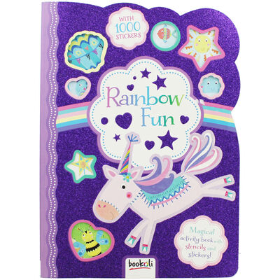 Rainbow Fun Sparkly Stickers Activity Book