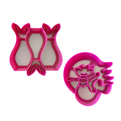 The Lunch Punch | Mermaid Shape Sandwich Cutters | For Toddlers and Kids