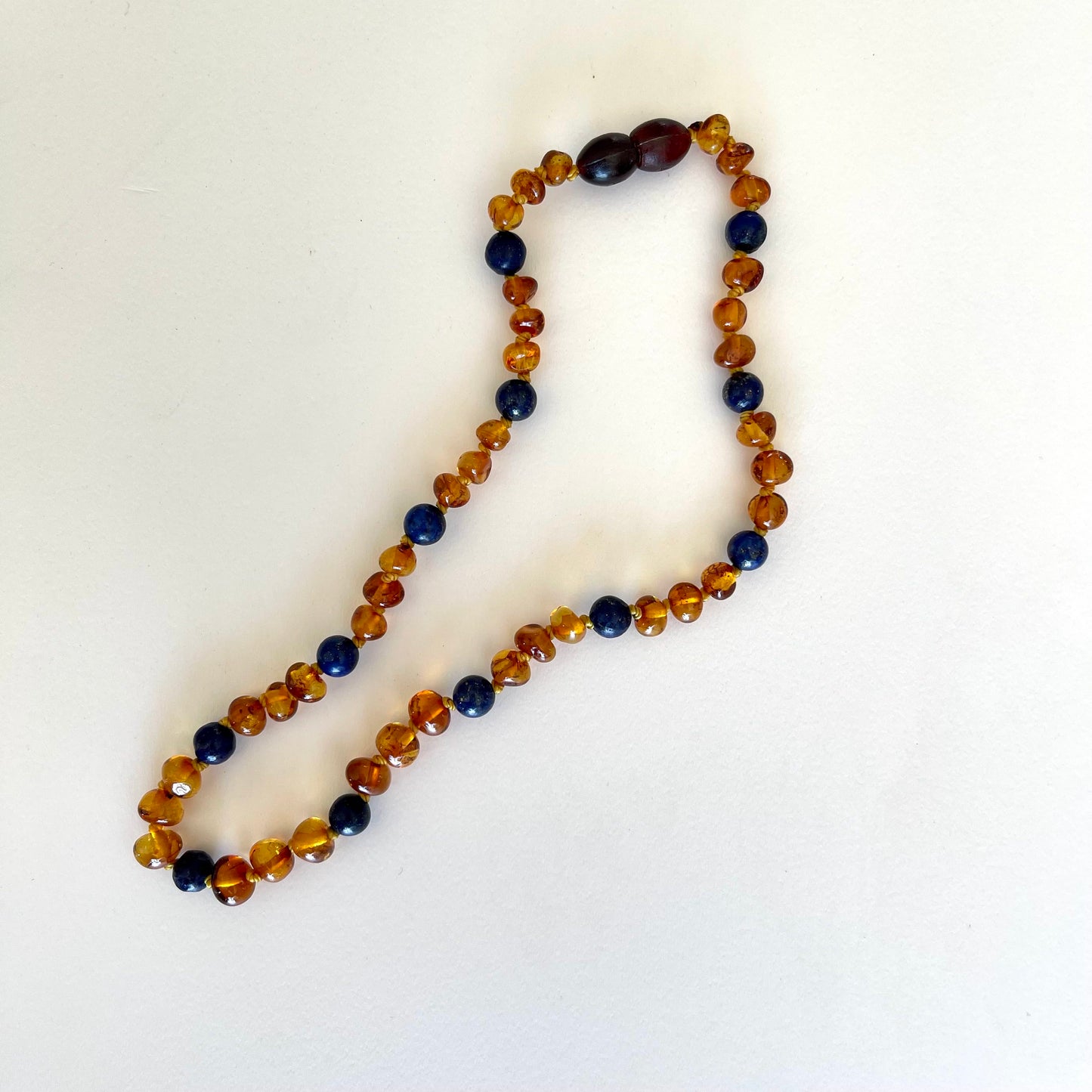 Ambre -  Amber and Lapis Lazuli Necklace