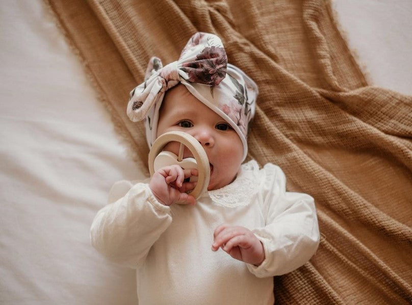 Heart Hand Rattle - White