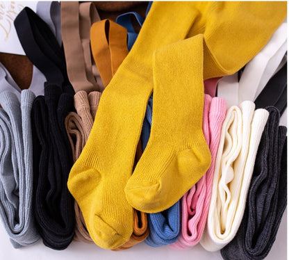 Unisex Ribbed Suspender Tights Original - Blue