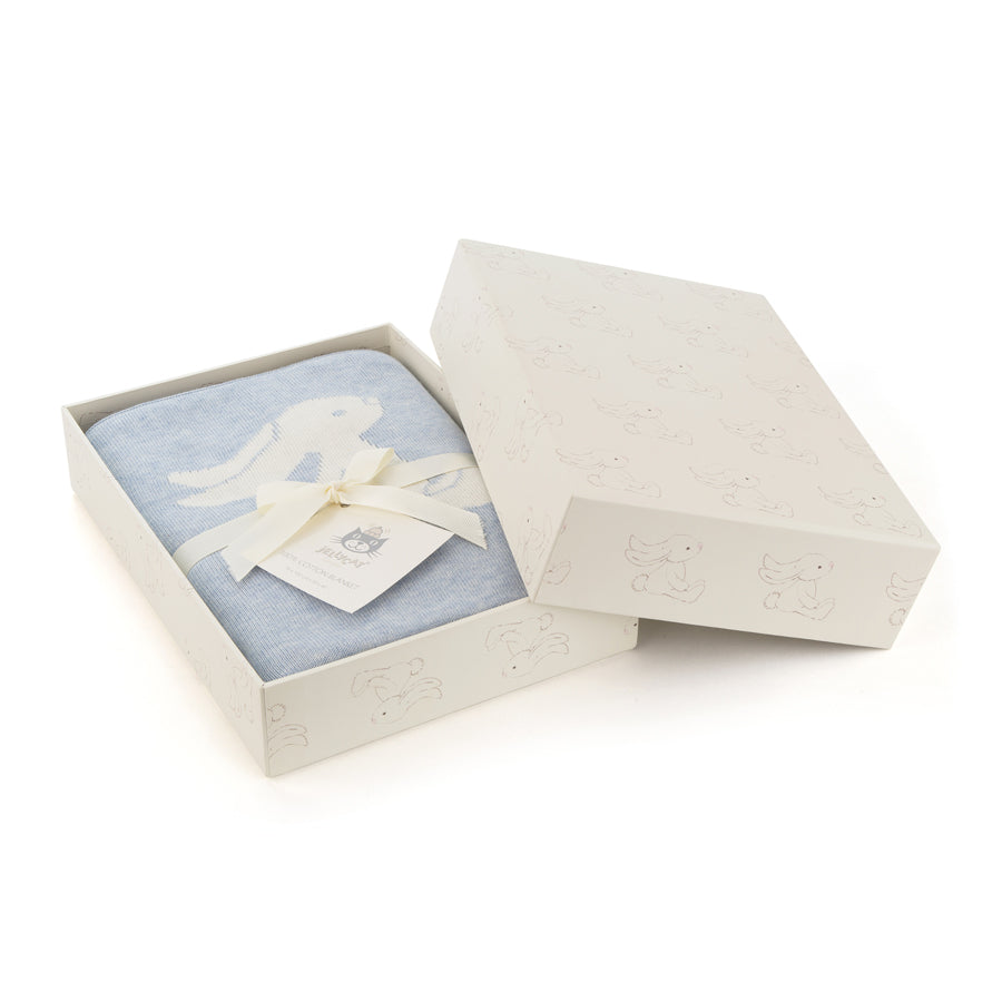 Jellycat - Bashful Bunny Blanket - Blue