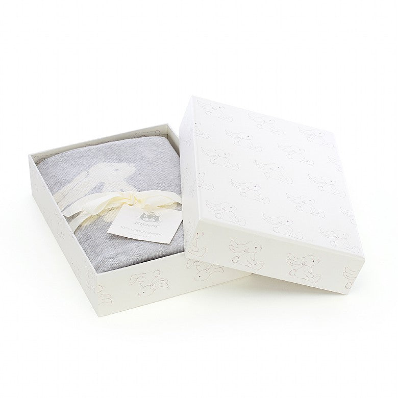 Jellycat - Bashful Bunny Blanket - Silver