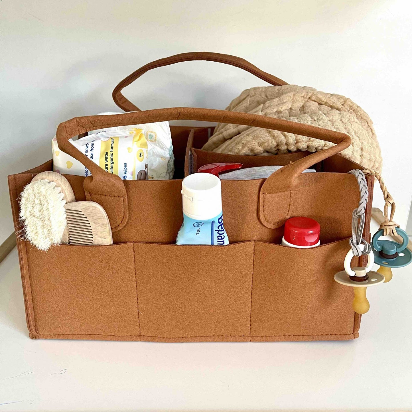 Nappy Caddy/Organiser - Cinnamon