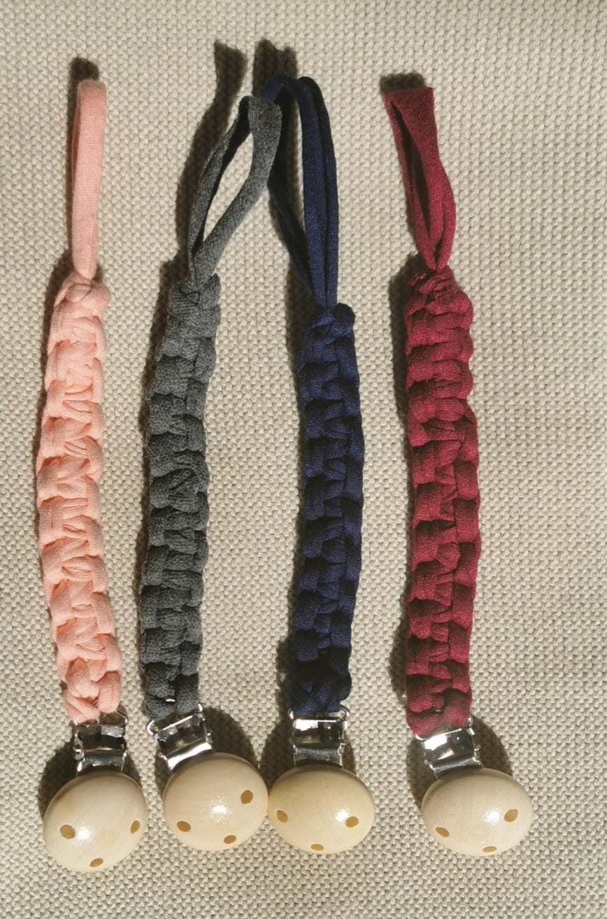 Macrame Pacifier Holder - Ruby