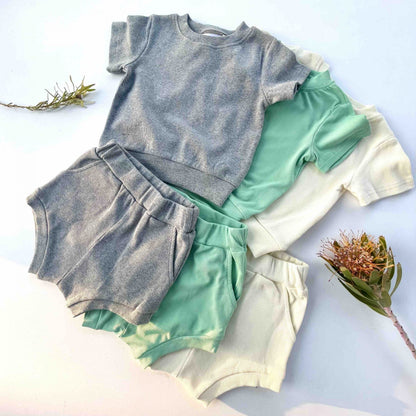 Dallas Unisex Ribbed Set - Grey Melange
