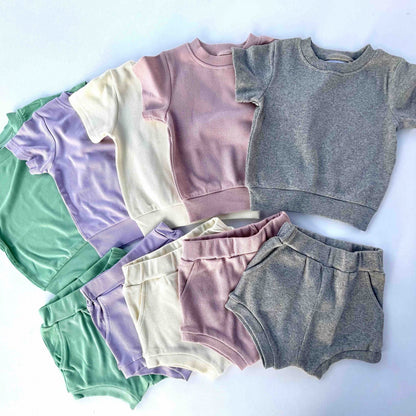 Dallas Unisex Ribbed Set - Grey Melange