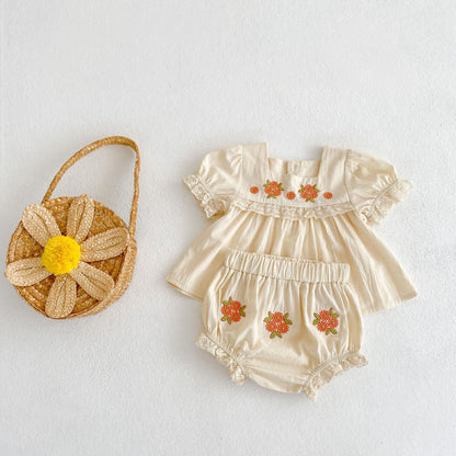 Leilani two piece embroidered set