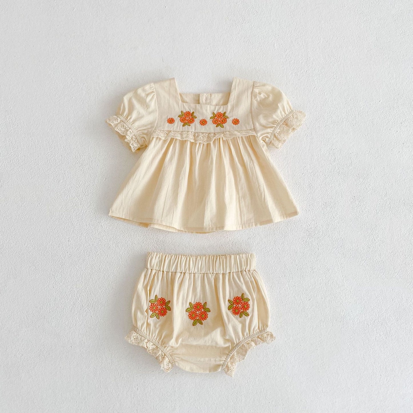 Leilani two piece embroidered set