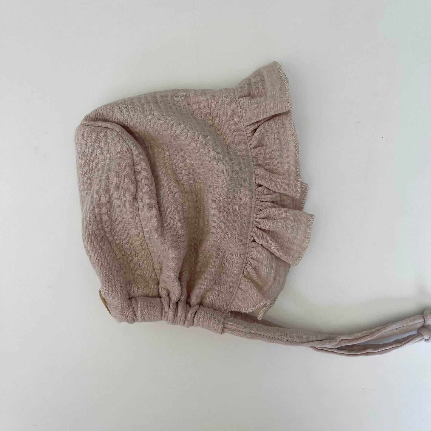 Wild Skye - Frilled Muslin Bonnet - Taupe