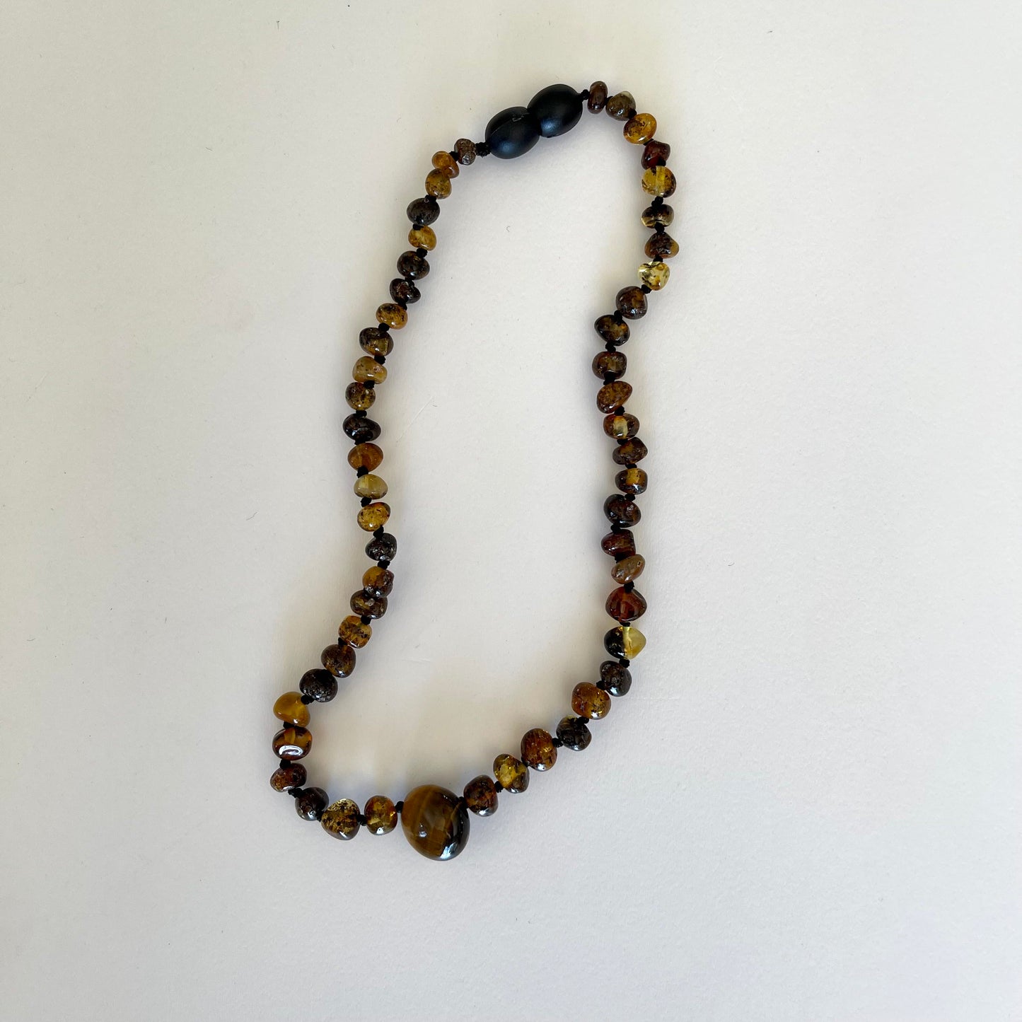Ambre -  Green Amber with Tigers Eye Stone