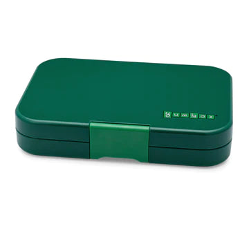 Yumbox Tapas Lunch Box | Greenwich Green with Jungle Tray | 5 Compartment