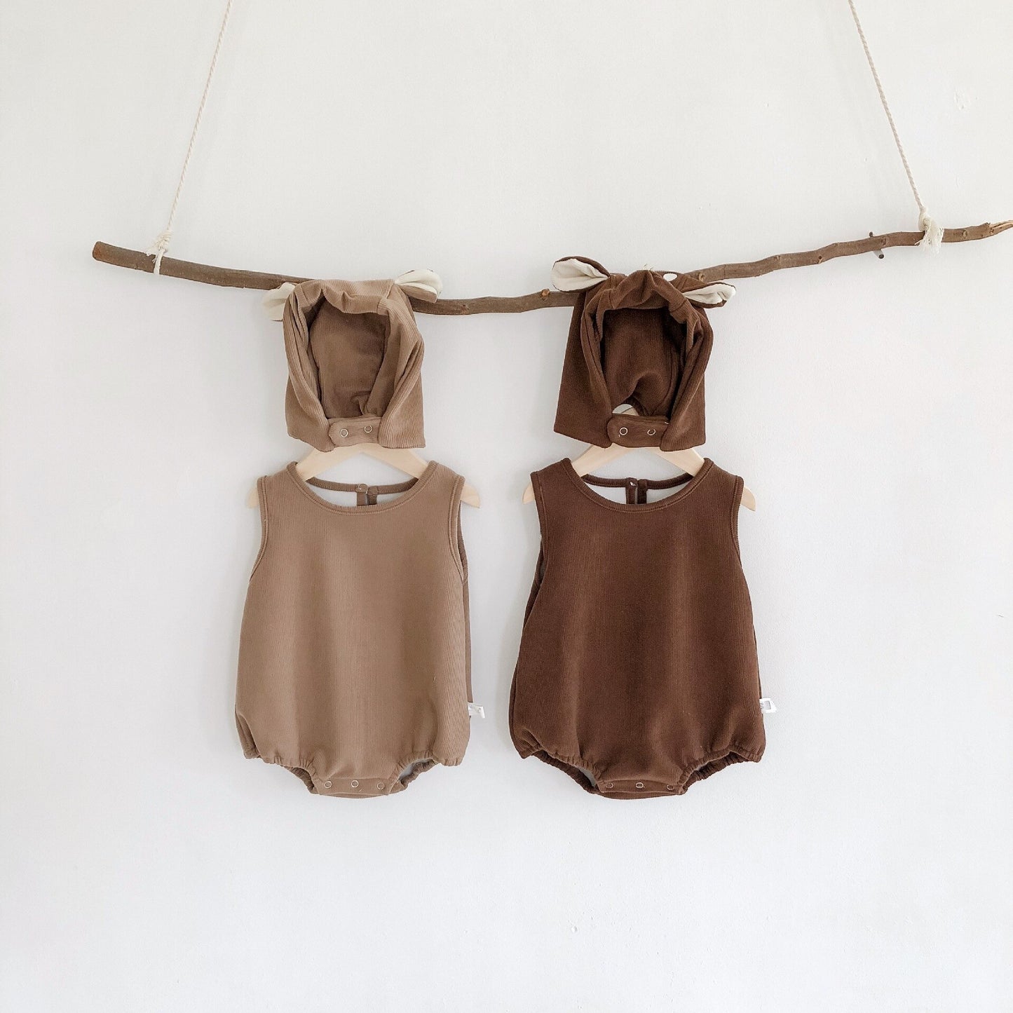 Woodlands Romper Set - Caramel