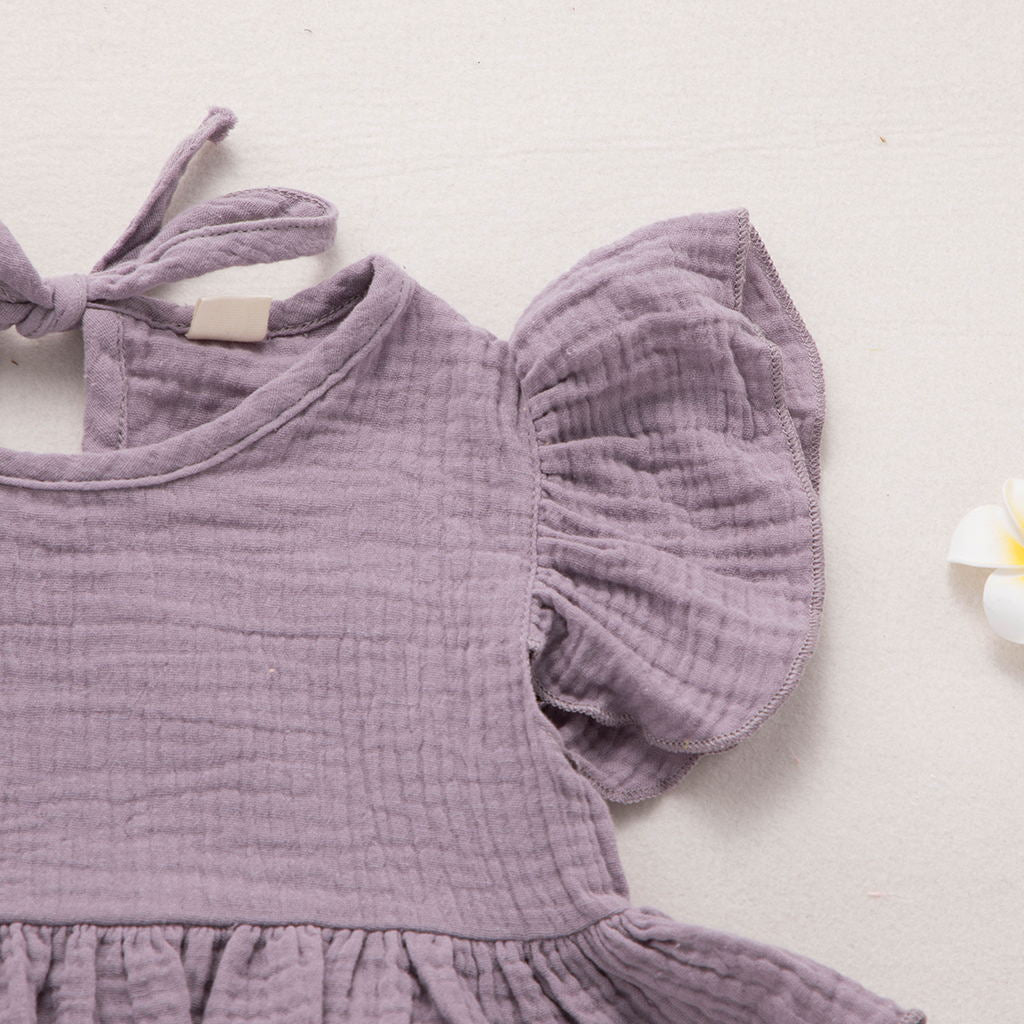Ruffled Liya Cotton Muslin Set - Jacaranda