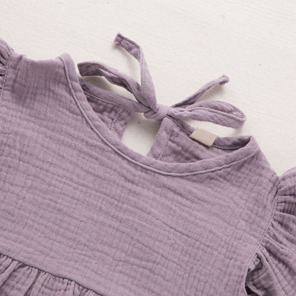 Ruffled Liya Cotton Muslin Set - Jacaranda