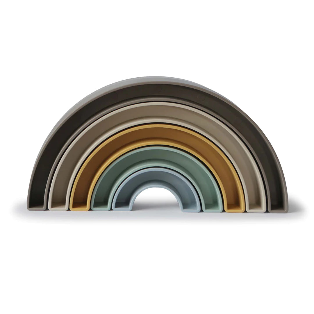 Mushie - Rainbow Stacker Toy - Hillside