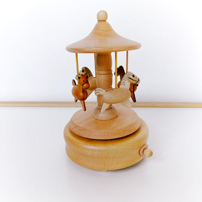 Wooden Musical Carousal - Horses