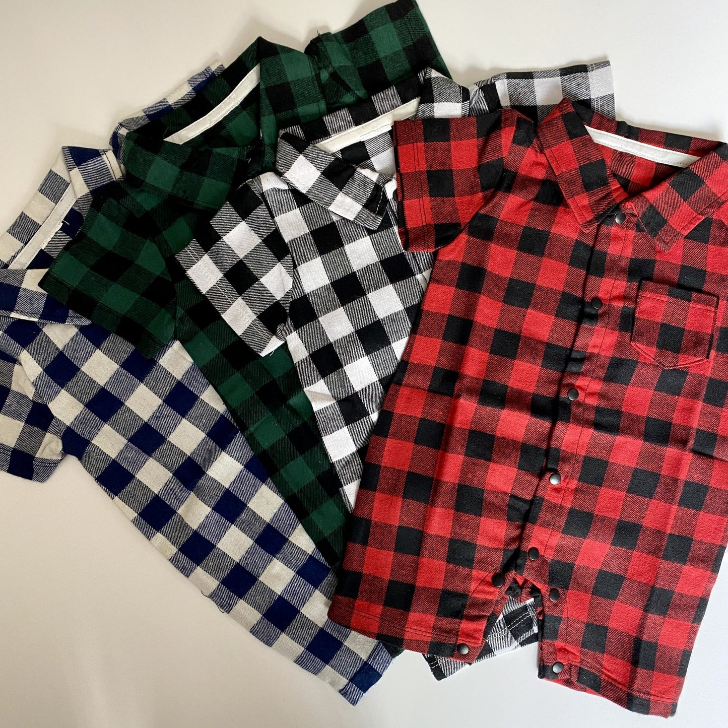 Huxley Plaid Romper - Red