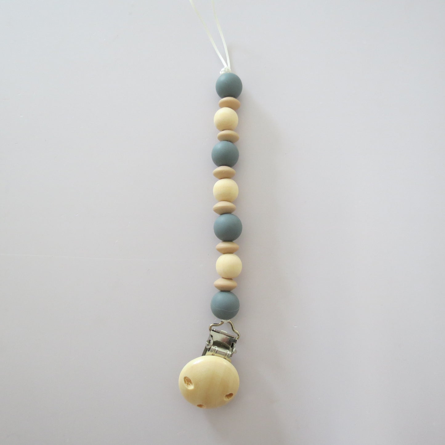 Pacifier Holder - Wood + Silicone - Smoke