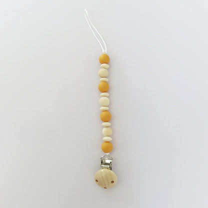 Pacifier Holder - Wood + Silicone - Flame