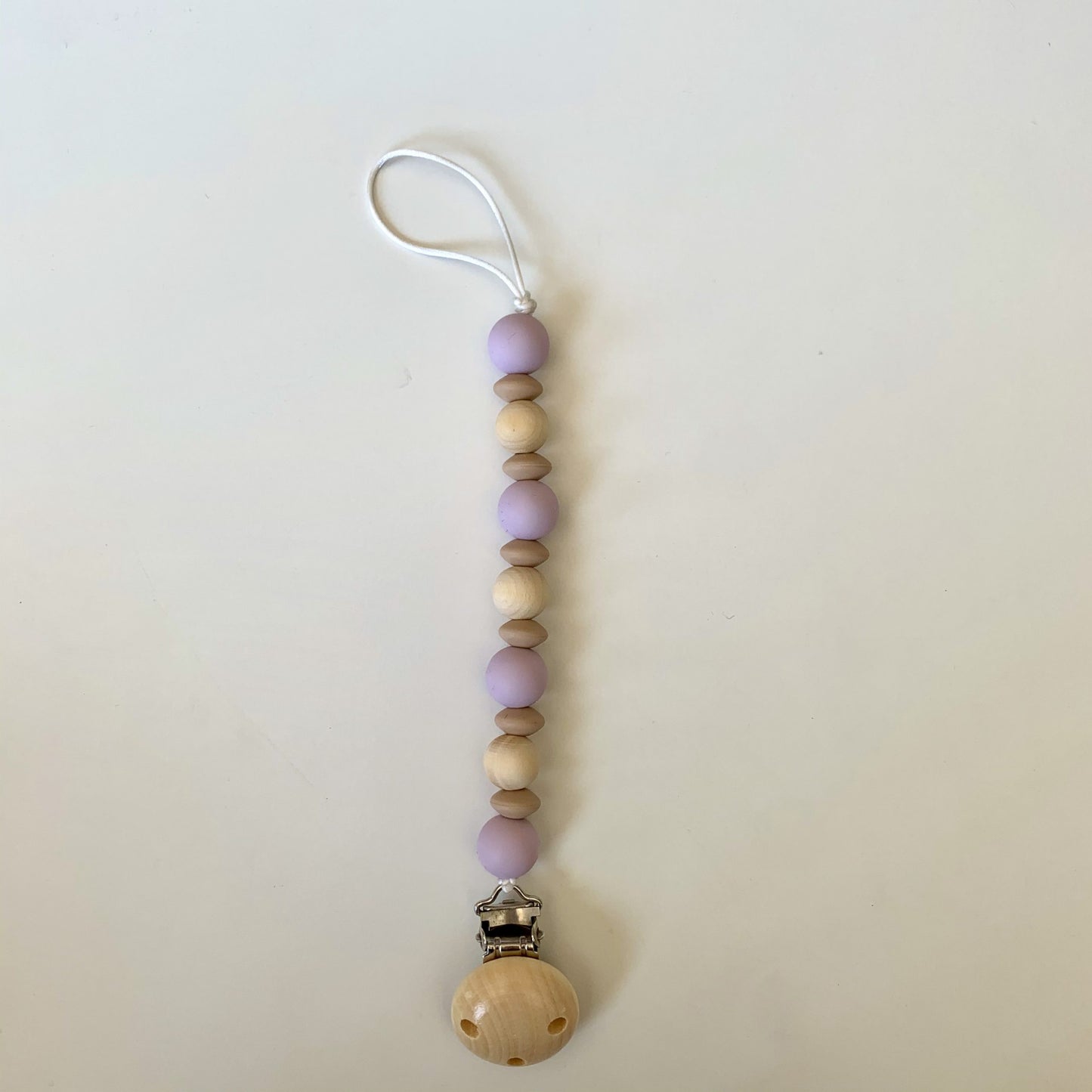 Pacifier Holder - Wood + Silicone - Lavender