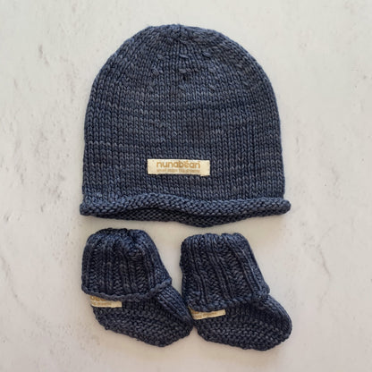 Nunabean - Newborn Beanie and booties set