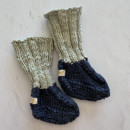 Nunabean - Eco-Knit Cloudhopper Booties - Stripey
