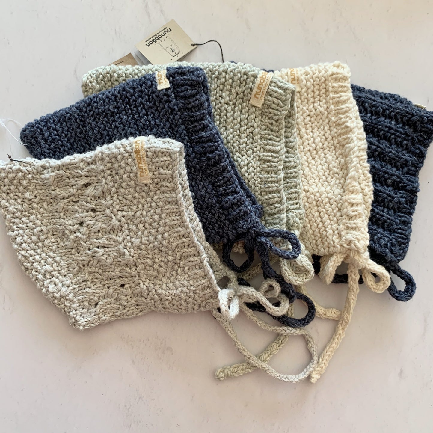 Nunabean - Knitted Bonnets - 6 - 12 months