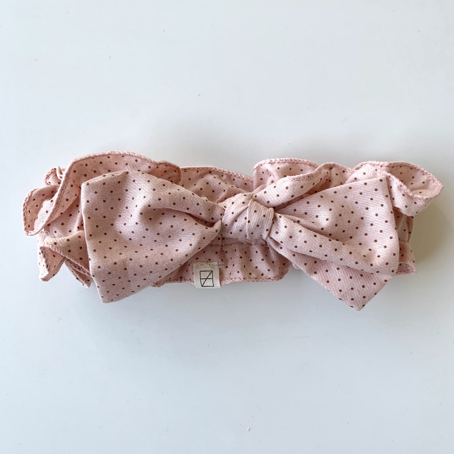 Vintage Stretch Headband - Blush Mini Dots