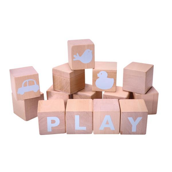 Wooden Alphabet Blocks - Sky