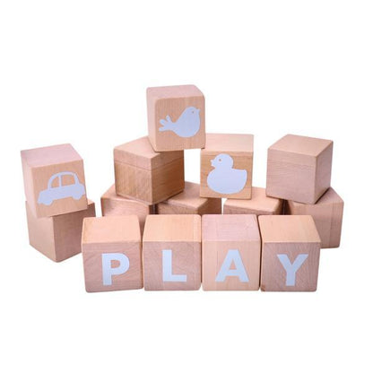 Wooden Alphabet Blocks - Sky