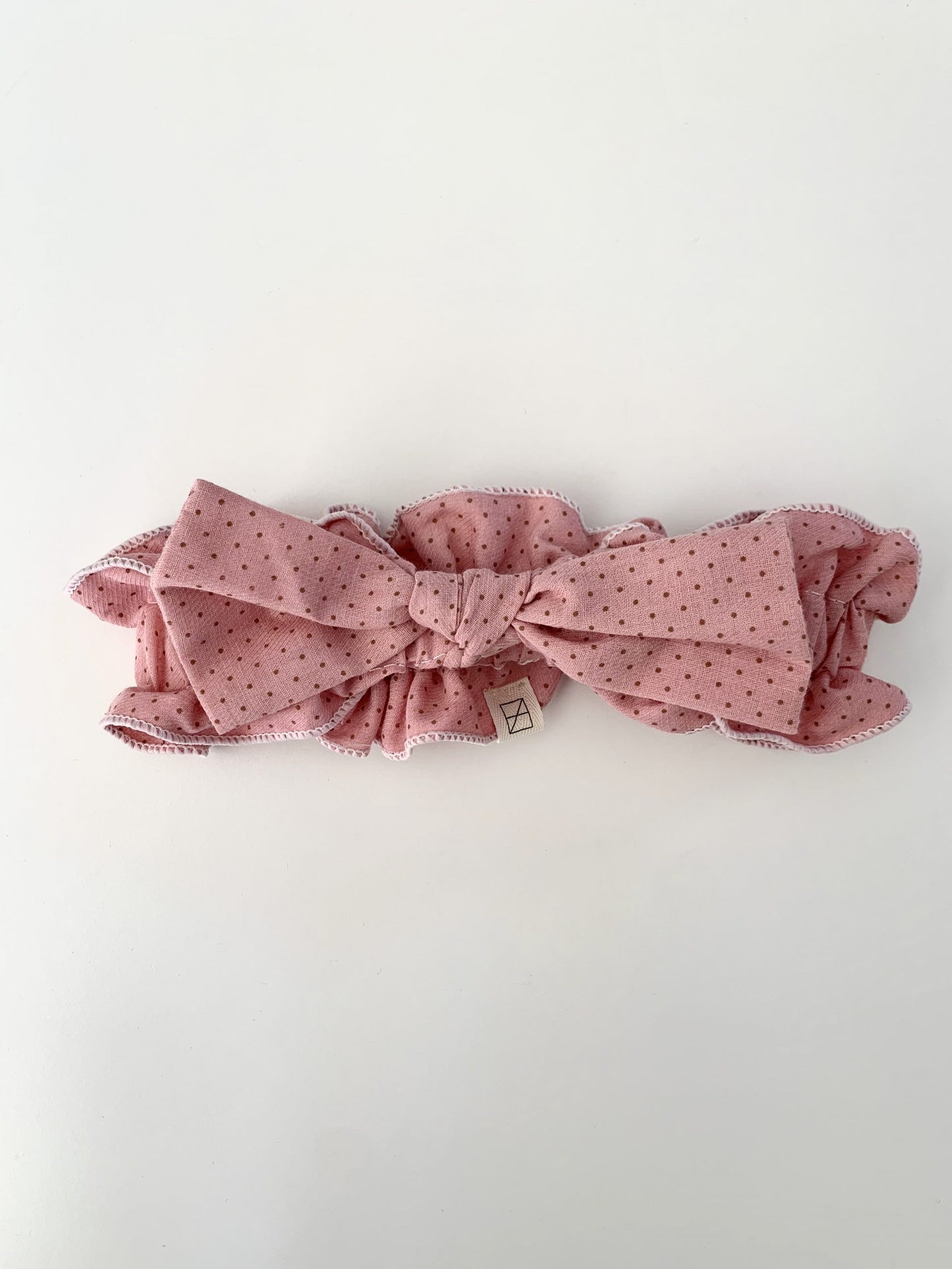 Vintage Stretch Headband - Cherry Mini Dots