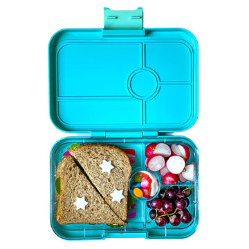 Yumbox Tapas Lunch Box | Antibes Blue with Groovy Tray | 4 Compartment