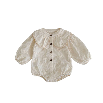 Emma lace collared romper