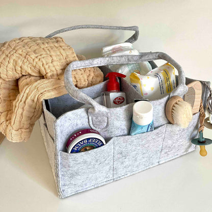 Nappy Caddy/Organiser - Light Grey