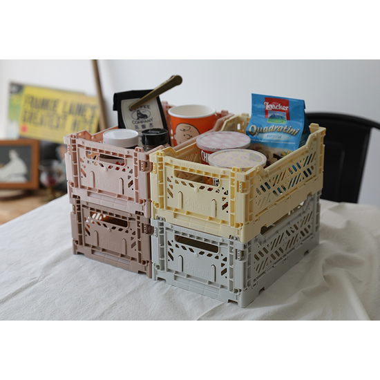 Aykasa - Mini Folding Crate - Warm Taupe