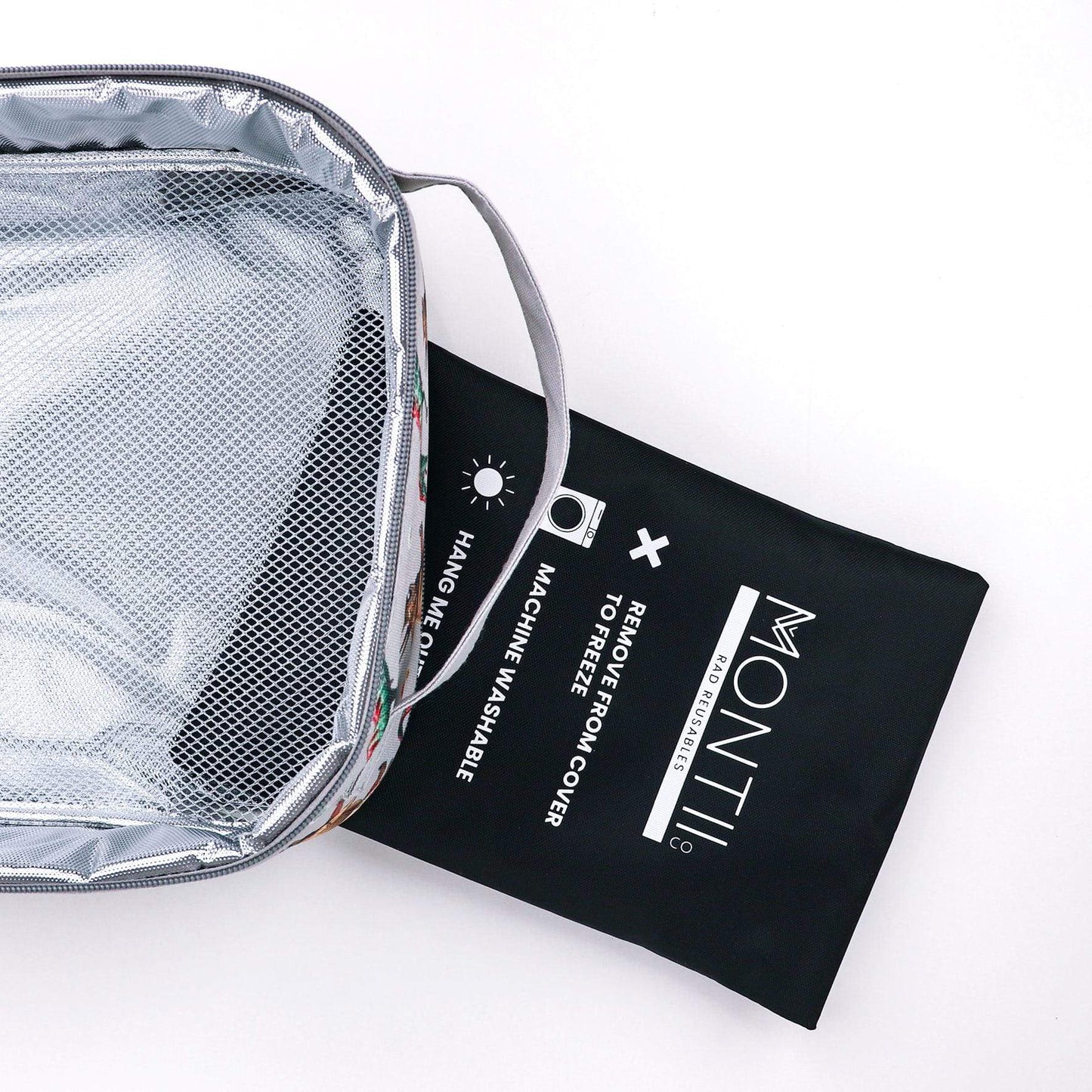 MontiiCo Large Insulated Lunch Bag with Ice Pack - Cars