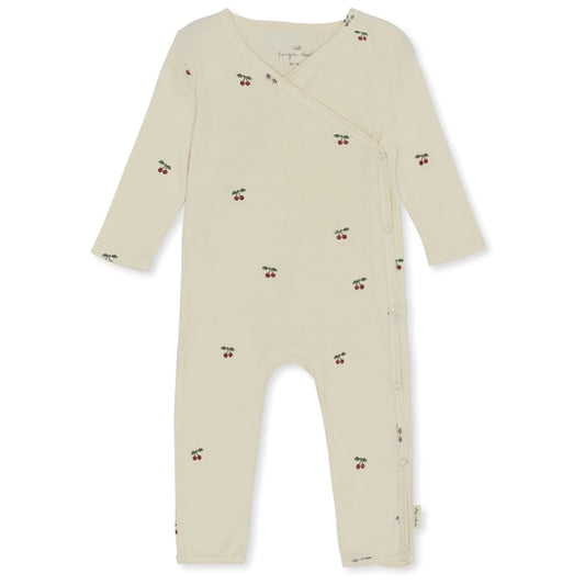 Konges Sloejd Organic Kimono Onesie - Cherry