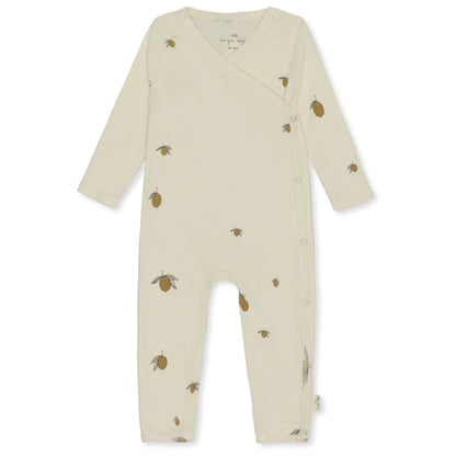 Konges Sloejd Organic Kimono Onesie - Lemon