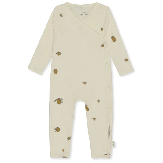 Konges Sloejd Organic Kimono Onesie - Lemon