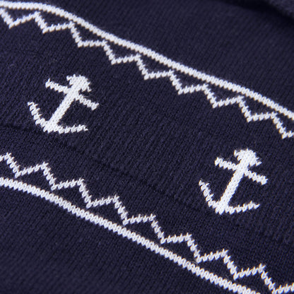 Sailor Knit Romper - Navy