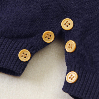 Sailor Knit Romper - Navy