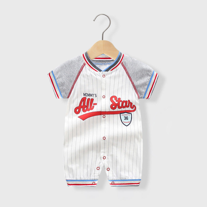 Carter Short Sleeved Unisex Baseball Romper